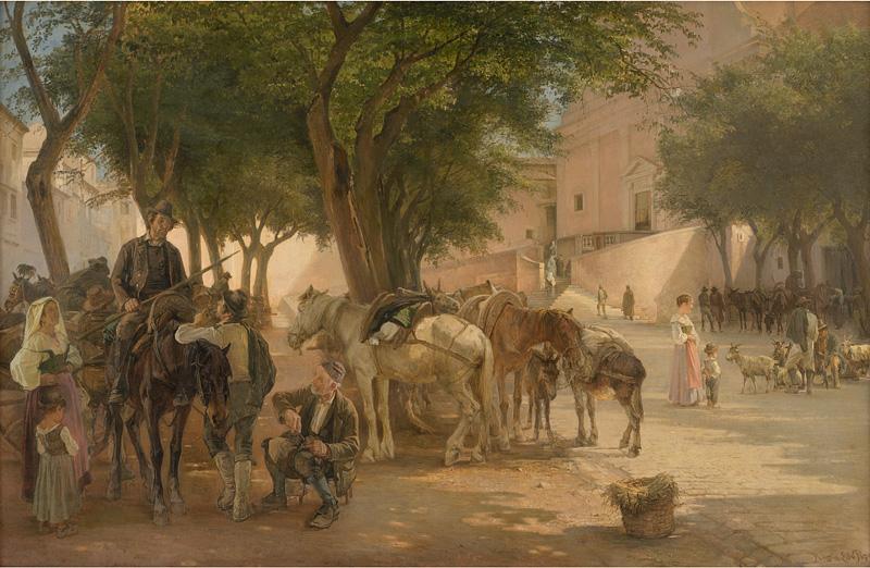 Edvard Petersen At the Capuchin Monastery in Rome oil painting picture